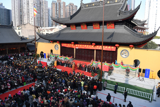 上海玉佛禪寺大雄寶殿平移頂升圓滿落成啟用